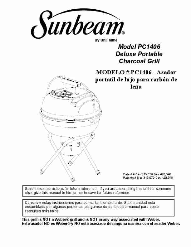 Sunbeam Charcoal Grill PC1406-page_pdf